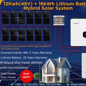 11Kwh(48V) + 16 kWh Lithium Battery Hybrid Solar System