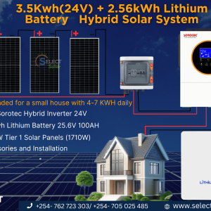 3.5Kwh(24V) + 2.56kWh Lithium Battery Solar System