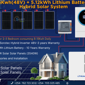 6Kwh(48V) + 5.12kWh Lithium Battery Hybrid Solar System