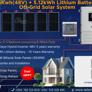 6Kwh(48V) + 5.12kWh Lithium Battery Off-Grid Solar System